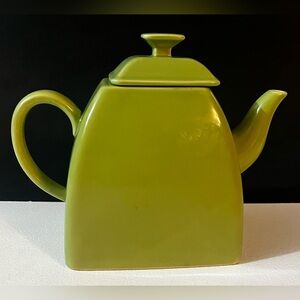 Chantal Teapot Moss Green Squared 4 Cups 92-TP14C 2003 Vtg